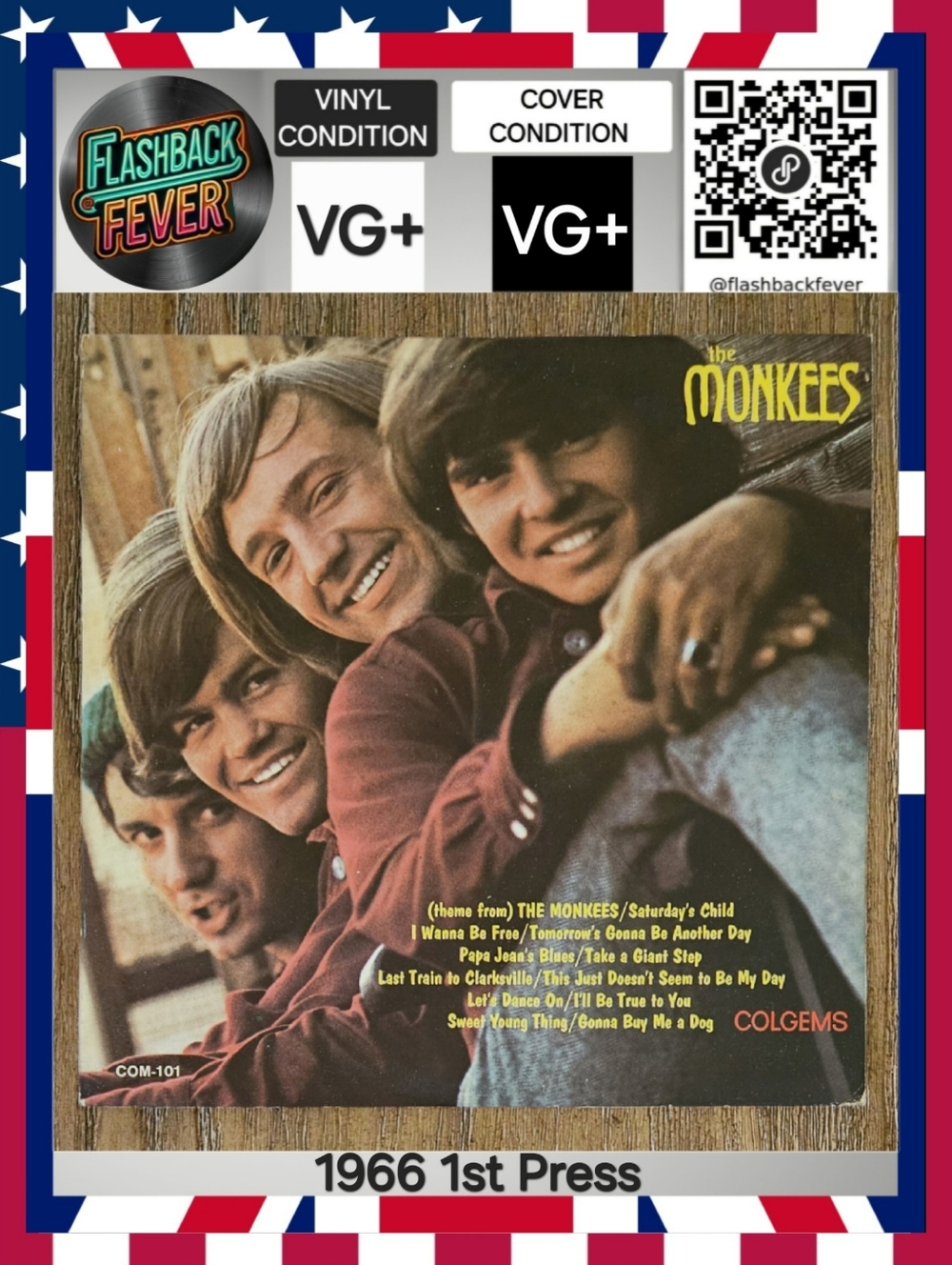 THE MONKEES•The Monkees•1966 US Mono (#COM-101)•Hollywood, 1st Press